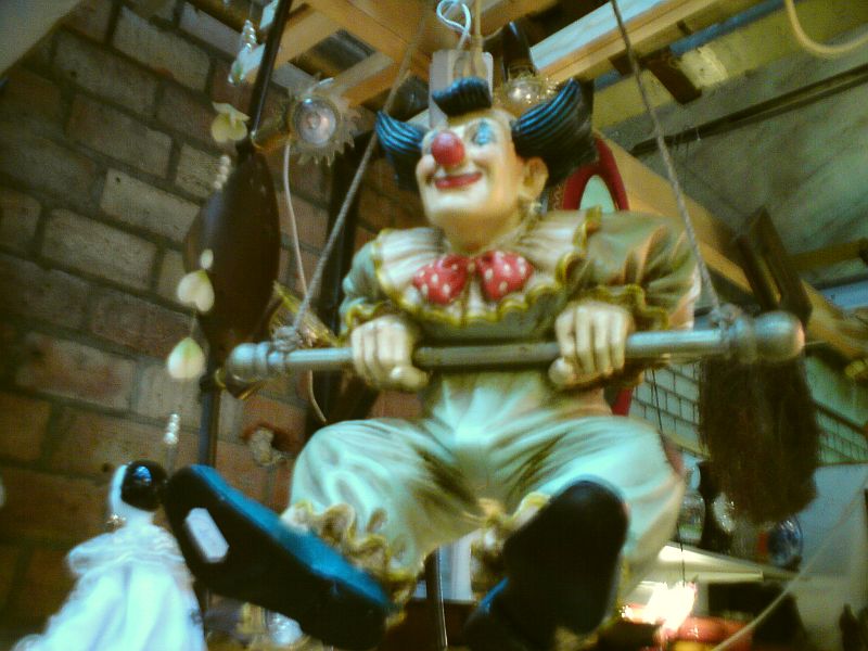 creepy ceramic clown with erection